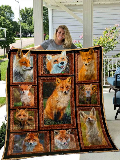 3d Fox Quilt Blanket 04