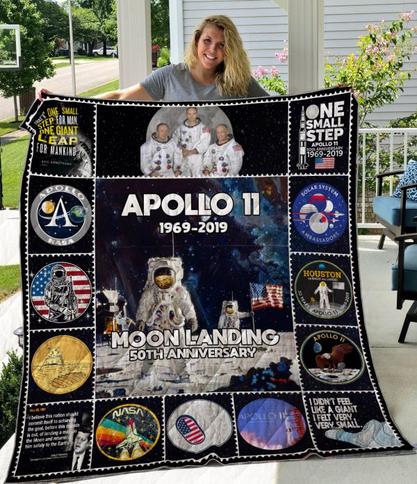 50th Anniversary Of Apollo 11 Moon Landing Quilt