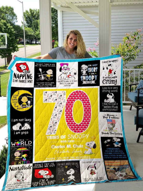 70 Years Of Snoopy Quilt