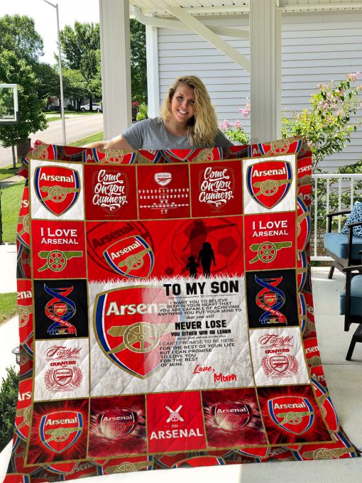 Arsenal F.c – To My Son – Love Mum Quilt