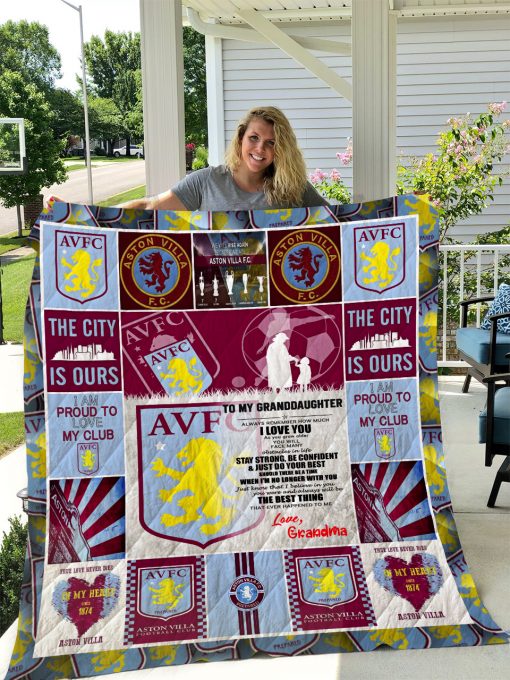 Aston Villa F.c – To My Granddaughter – Love Grandmom Quilt