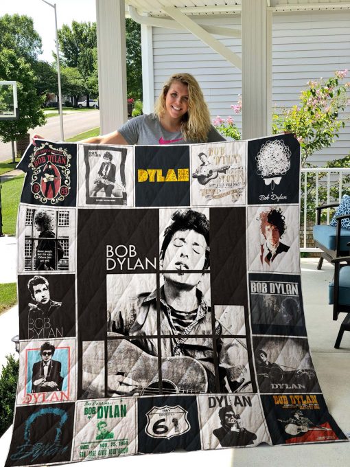 Bob Dylan Tshirt Quilt Blanket