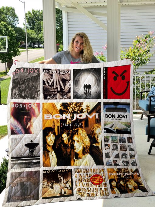 Bon Jovi Quilt Blanket 01