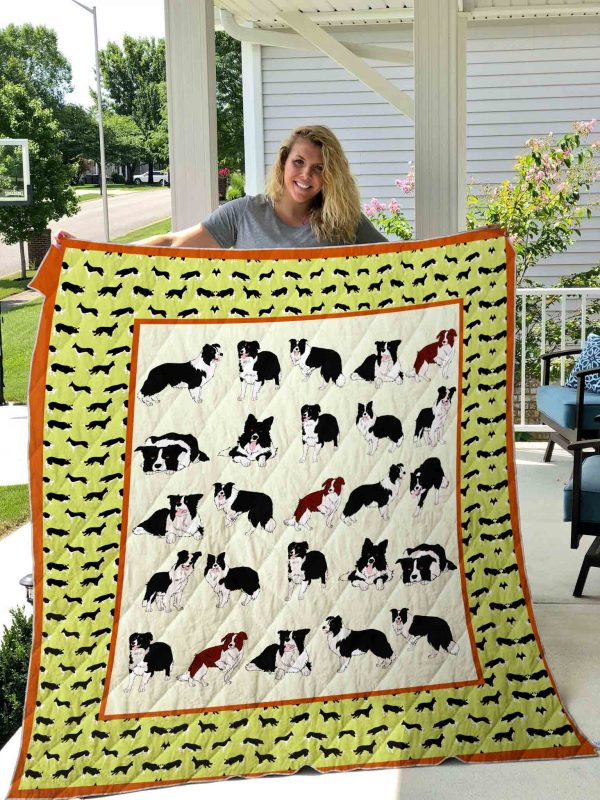 Border Collie Quilt Blanket 01