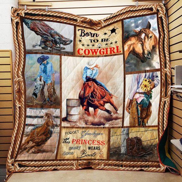 Born To Be A Cowgirl Special Quilt Blanket