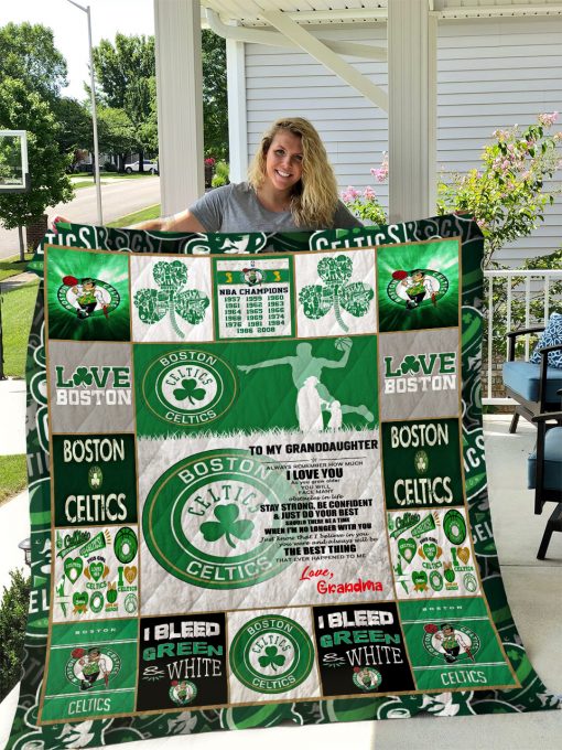 Boston Celtics – To My Granddaughter – Love Grandmom Quilt