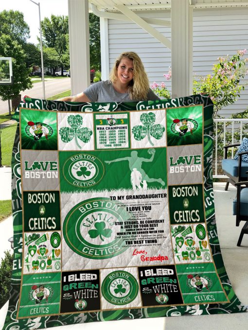 Boston Celtics – To My Granddaughter – Love Grandpa Quilt