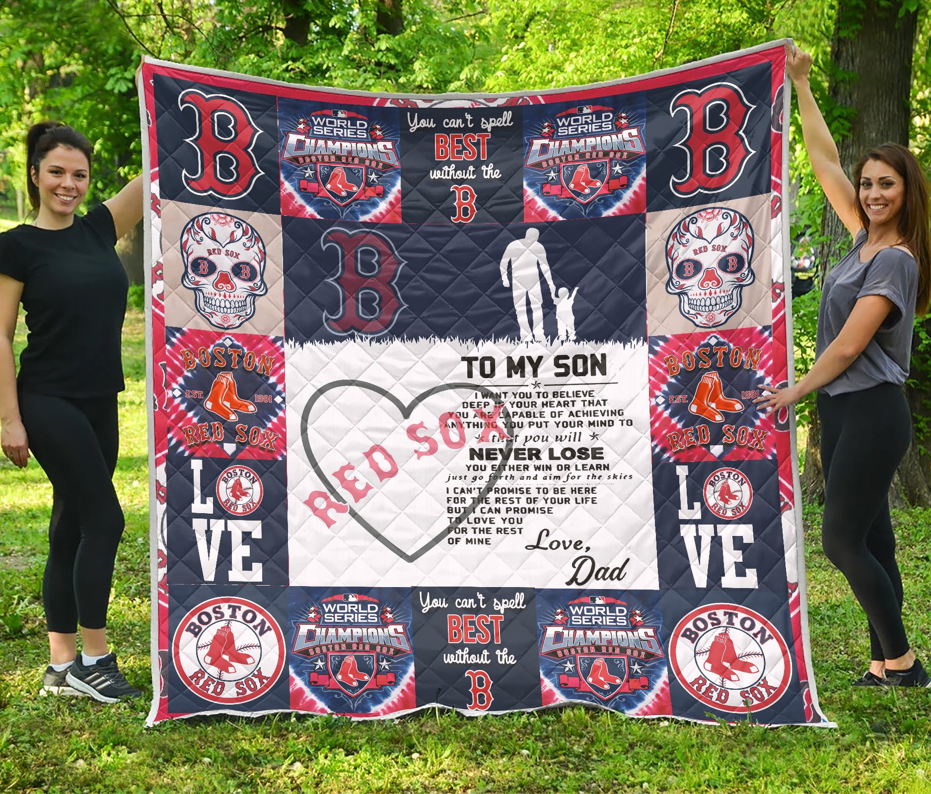 Boston Red Sox Family To My Son Quilt Pick A Quilt