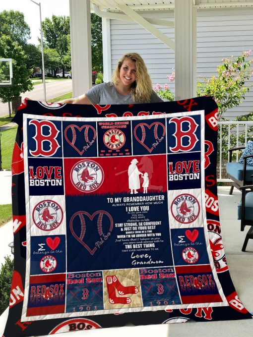 Boston Red Sox – To My Granddaughter – Love Grandmom Quilt