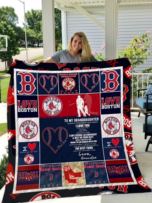 Boston Red Sox – To My Granddaughter – Love Grandpa Quilt