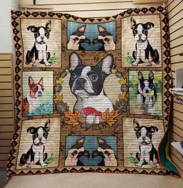 Boston Terrier Quilt Blanket