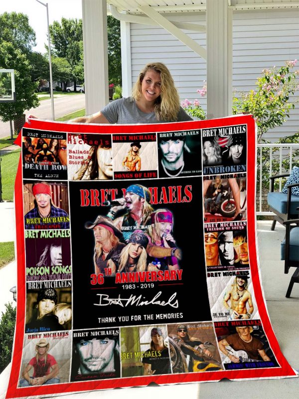 Bret Michaels Quilt Blanket I1d2