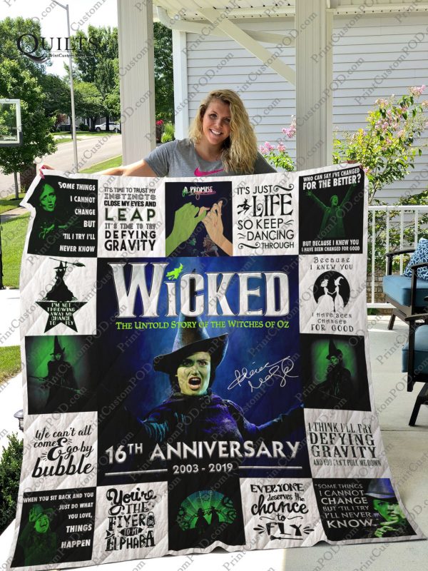 Broadway – Wicked (musical) Idina Menzel 16th Anniversary Quilt Blanket Ver 17