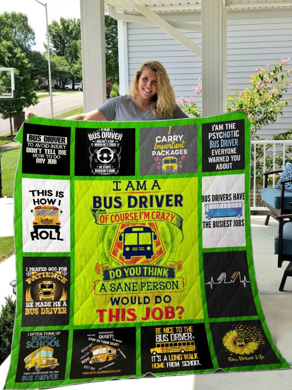 Bus Driver Quilt Blanket 01