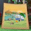 Camping – Yorkshire Terrier – Quilt – Pod000025