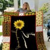 Cat Sunflower Quilt Blanket 04