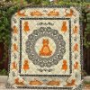 Cat Yoga Quilt Blanket 03