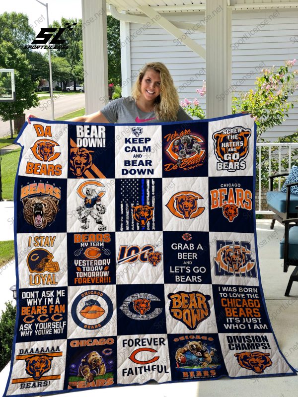 Chicago Bears Quilt Blanket 02