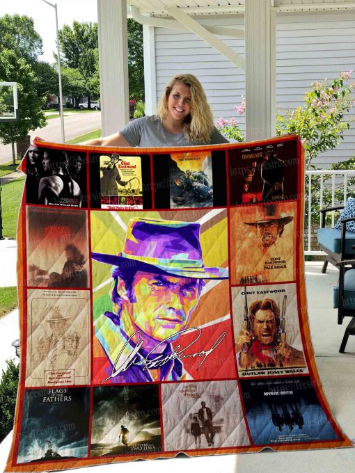 Clint Eastwood Quilt Blanket 01