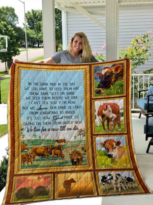 Cow- Poem Quilt Blanket 01