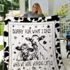 Cow Sorry Printed Blanket 10