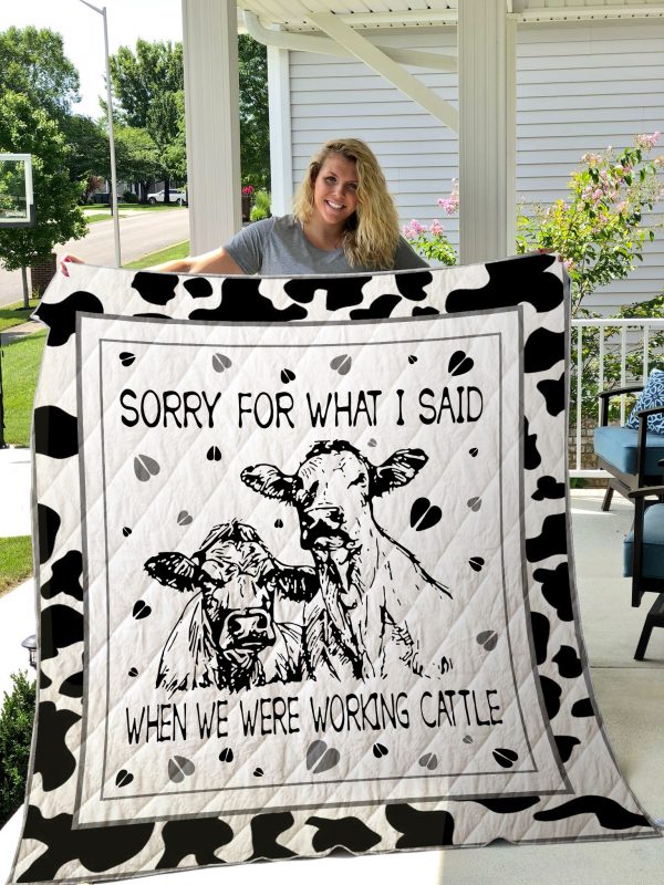 Cow Sorry Printed Blanket 10