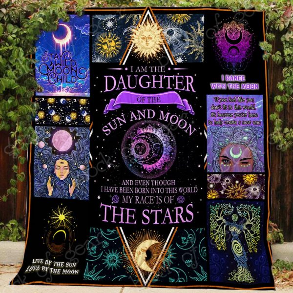 Daughter Of Sun And Moon Quilt Blanket