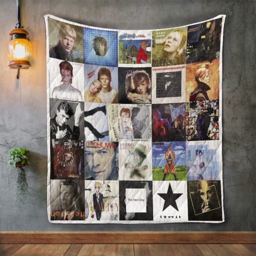 David Bowie Style 2 Album Covers Quilt Blanket