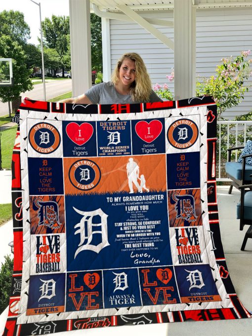 Detroit Tigers – To My Granddaughter – Love Grandpa Quilt