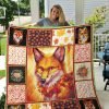 Dog Fox Printed Blanket 01