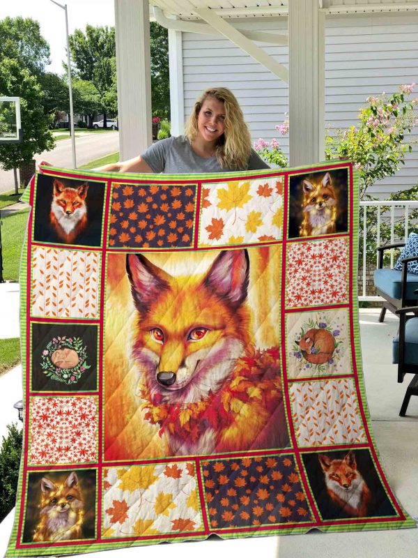 Dog Fox Printed Blanket 01