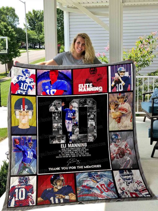 Eli Manning Quilt Blanket 01