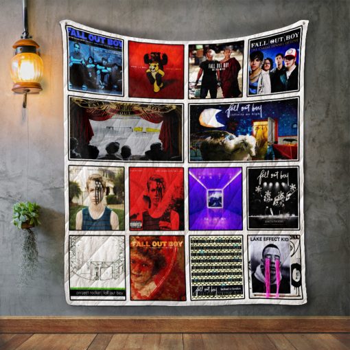 Fall Out Boy Album Covers Quilt Blanket