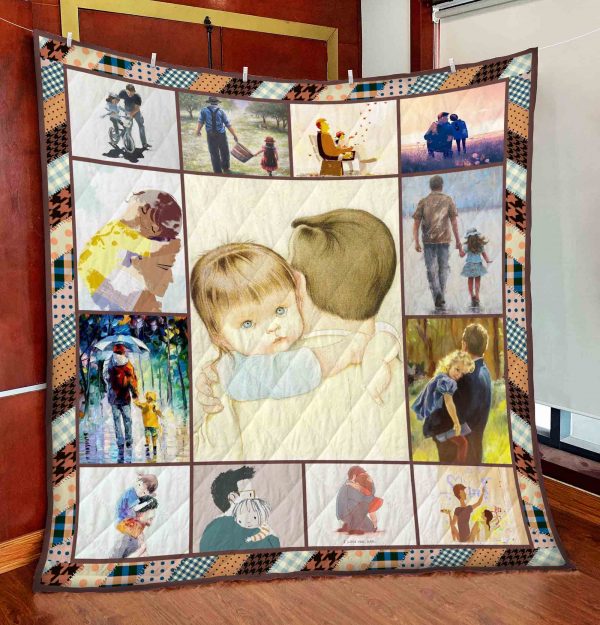 Father And Daughter Best Friends For Life Quilt – Pod000001