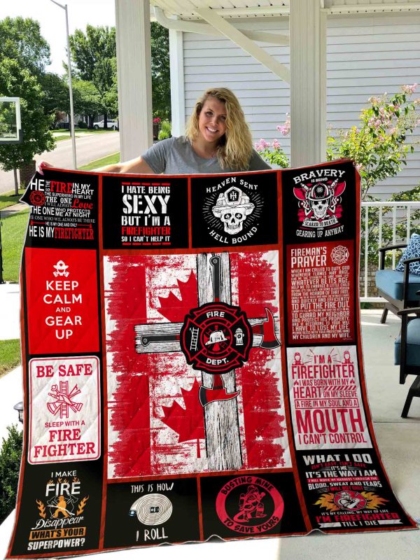 Firefighter Canada Printed Blanket 02