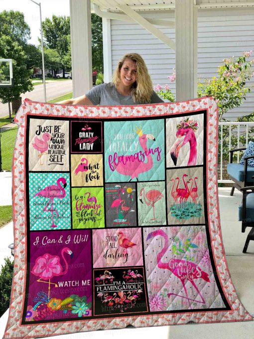 Flamingo Quilt Blanket 01