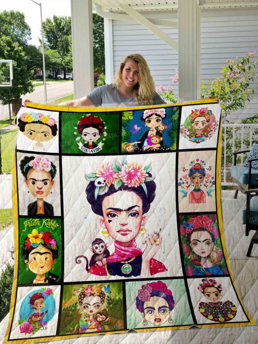 Frida Kahlo Cartoon Quilt Blanket 01