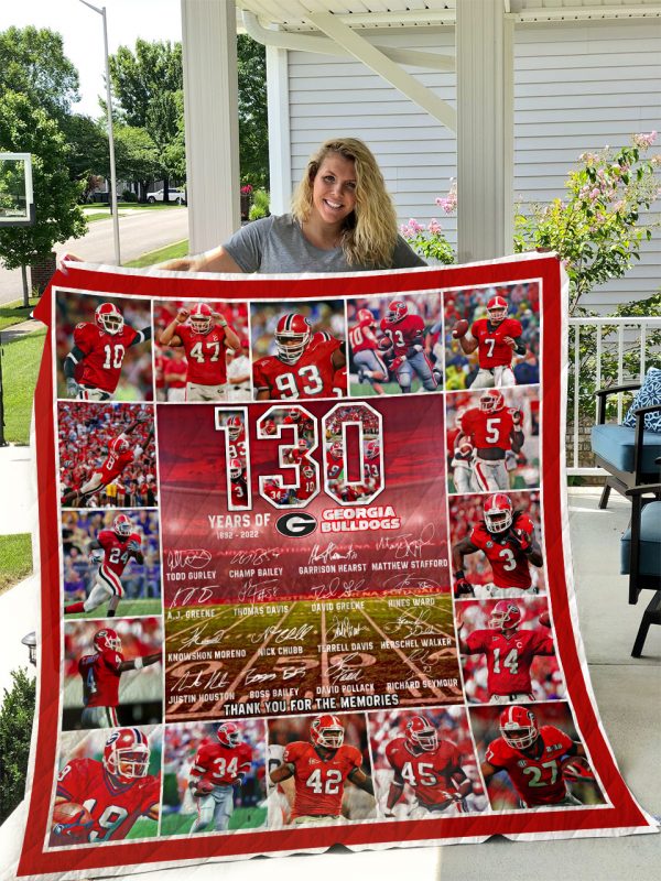 Georgia Bulldogs Quilt Blanket I1d1