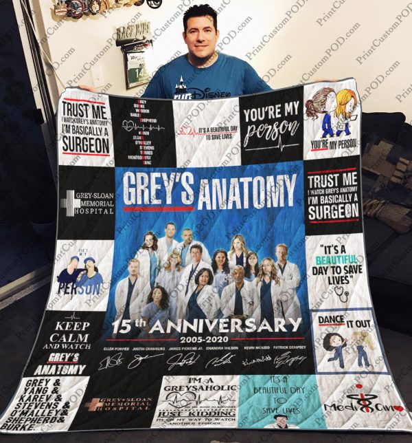 Grey’s Anatomy Quilt Blanket For Fans Ver 17-1