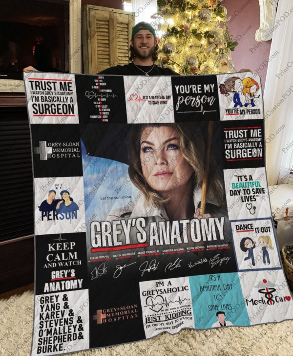 Grey’s Anatomy Quilt Blanket For Fans Ver 17-3