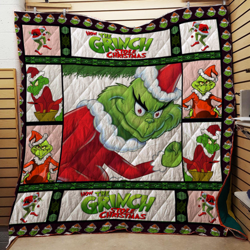 Grinch Quilt Blanket For Fans