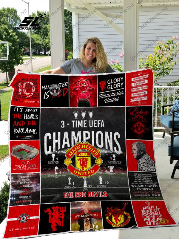 H – Manchester United 17 Quilt Blanket