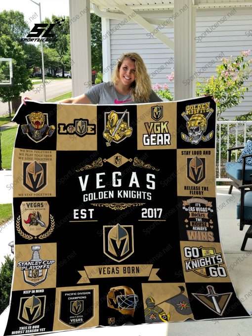 H – Vegas Golden Knights 17 Quilt Blanket