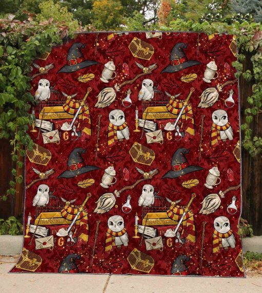 Harry Potter Pattern Quilt Blanket 01