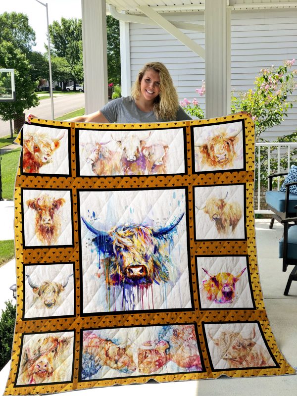 Highland Cow Printed Blanket 10