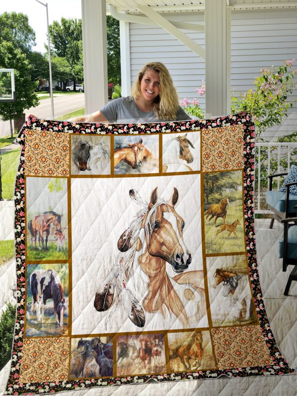 Horse Quilt Blanket 01