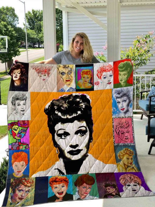 I Love Lucy Portrait Quilt Blanket 03