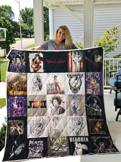 Jimi Hendrix Tshirt Quilt Blanket