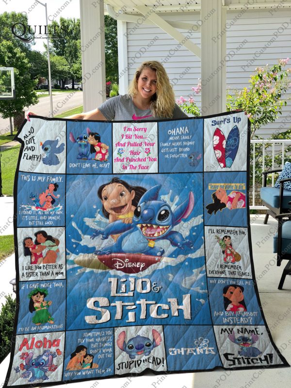 Lilo & Stitch Quilt Blanket For Fans Ver 17