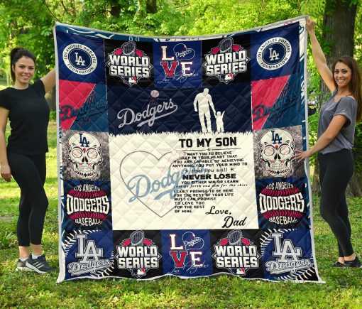 Los Angeles Dodgers Family – To My Son Quilt